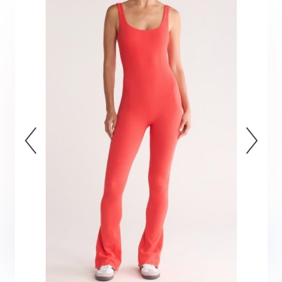 FP Movement by Free People Pants - Free People FP Movement Rich Soul Flared Onesie, Red “Bittersweet” - Size XS/S